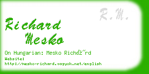 richard mesko business card